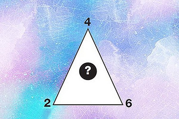 چه عددی داخل مثلث آخر قرار می‌گیرد؟ / تست هوش