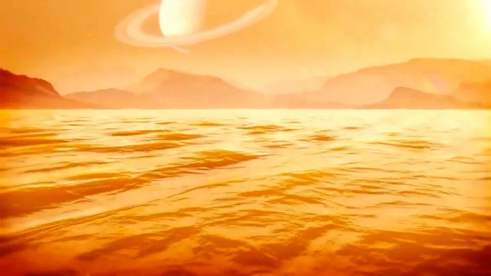 عمق بزرگترین دریاچه قمر زحل چقدر است؟