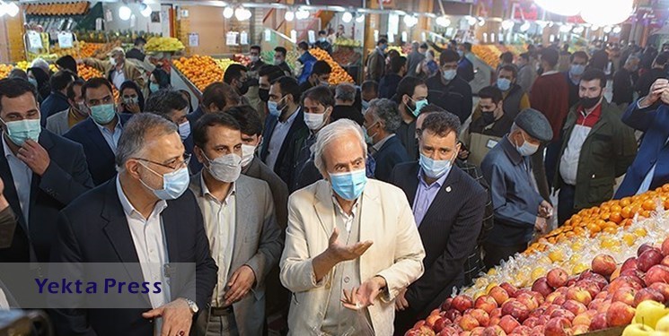 بازدید شهردار تهران از بازار میوه و تره بار