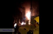 آتش سوزی شدید در پست فشار قوی تهران پارس