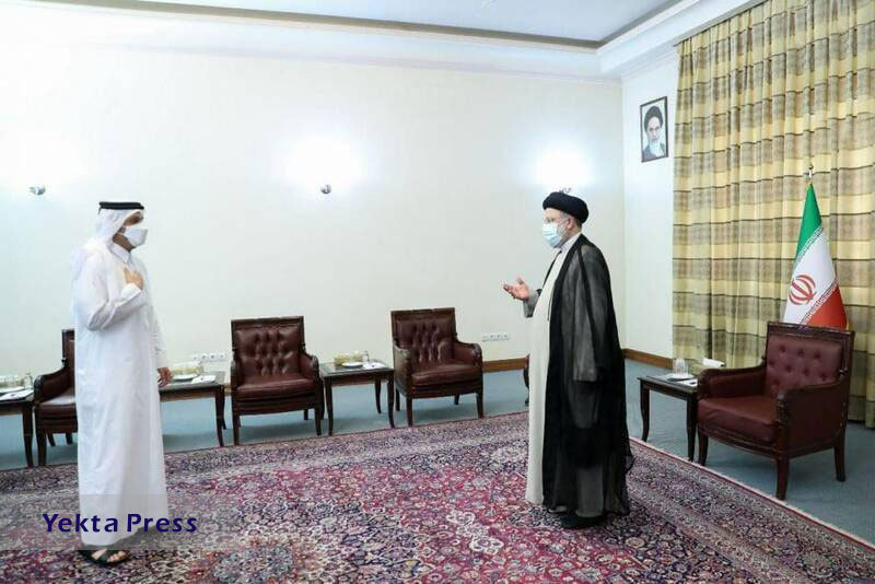 وزیر امور خارجه قطر  برای دیدار با رئیس جمهور منتخب به تهران آمد/ عکس