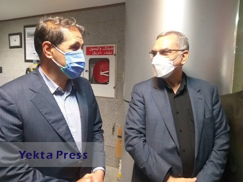 حضور وزیر بهداشت و دکتر داودی در بیمارستان کرونایی امام خمینی سراب