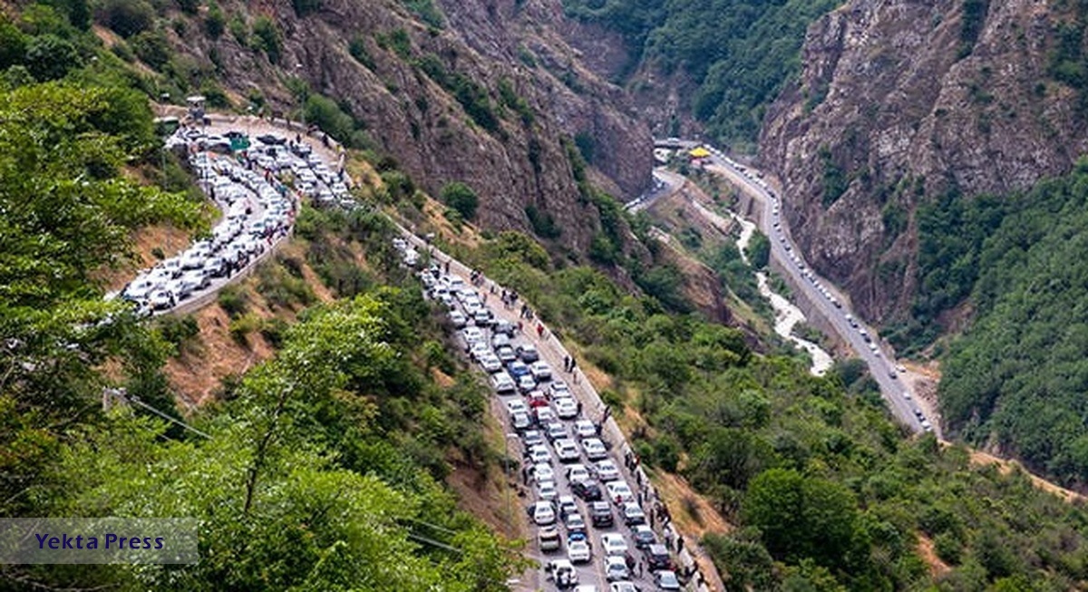 ترافیک سنگین در محور‌های هراز و چالوس