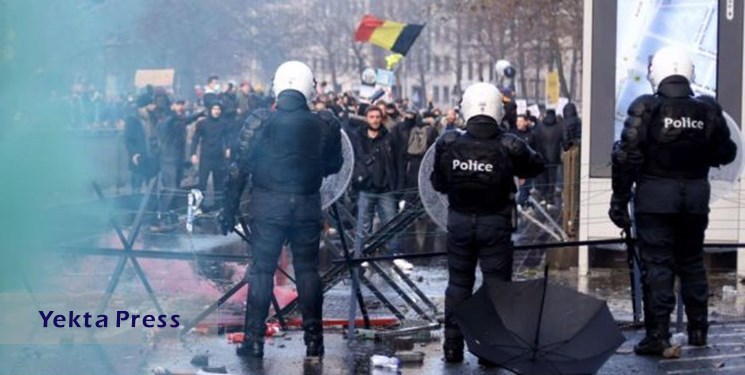 اعتراضات به محدودیت‌های کرونایی در بلژیک به خشونت کشیده شد
