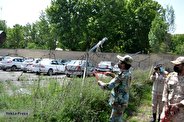 تخریب دیوار پادگان لشکر ۷۷ ارتش در مشهد