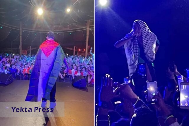 خواننده رَپ، پرچم فلسطین را در پاریس بالا برد