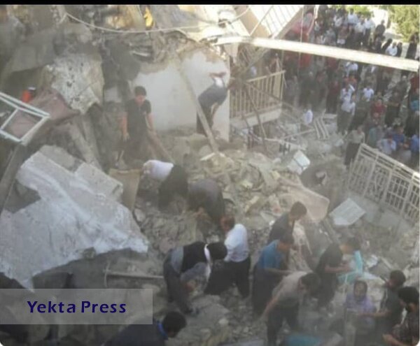 ۲ کشته در پی ریزش ساختمان در کرمانشاه +عکس