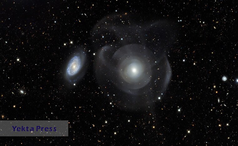 تصویری زیبا از کهکشان غول‌ پیکر خوش‌ اشتها!