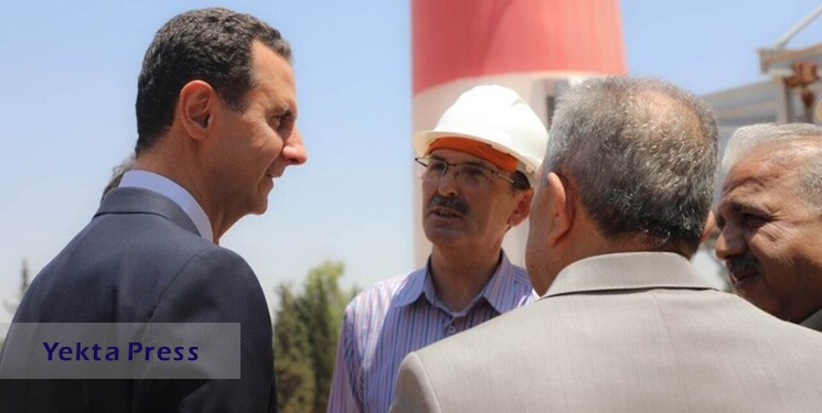 افتتاح نیروگاه حرارتی حلب با حضور بشار اسد