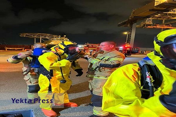 آتش سوزی گسترده در تأسیسات لجستیکی در «حیفا»