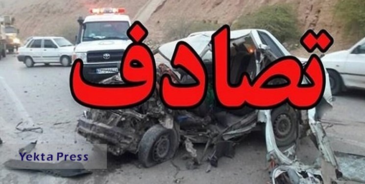 تصادف زنجیره‌ای ۹ خودرو در آزادراه زنجان-قزوین