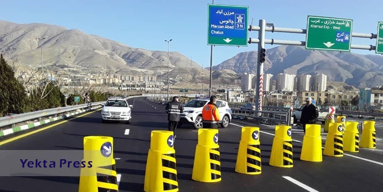 انسداد آزادراه تهران-شمال و محور کندوان