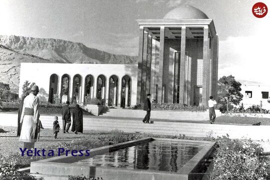 تصویر کمتر دیده شده از آرامگاه سعدی ؛ ۱۰۰ سال پیش