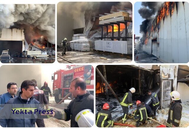 جزئیات آتش سوزی در کارخانه فوم‌سازی شیراز