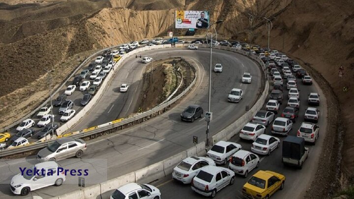 ترافیک در آزادراه کرج-تهران سنگین شد