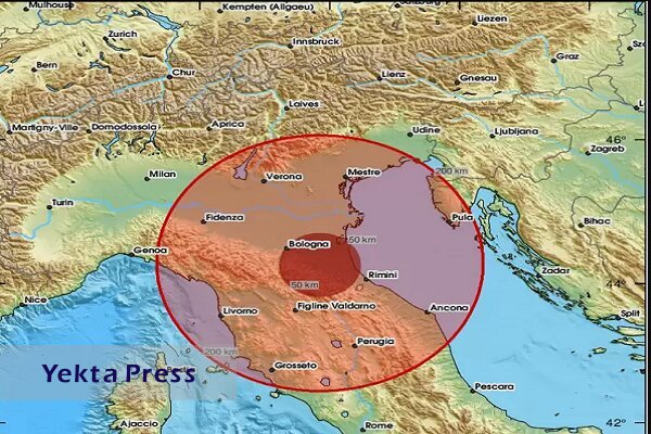 وقوع زلزله ۵ رمال ایتالیا