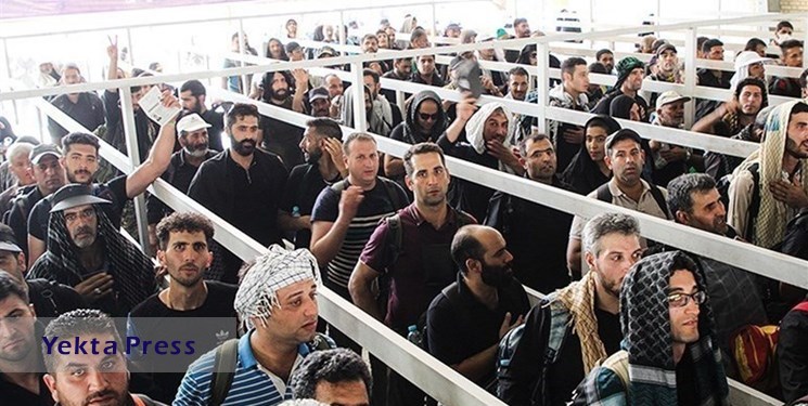 حجم بالای حضور زائران اربعین حسینی در پایانه‌های مرزی