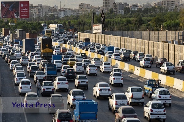 ترافیک سنگین در آزادراه کرج قزوین