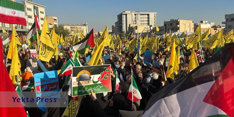 تهرانی‌ها در حمایت از کودکان مظلوم غزه به خیابان آمدند