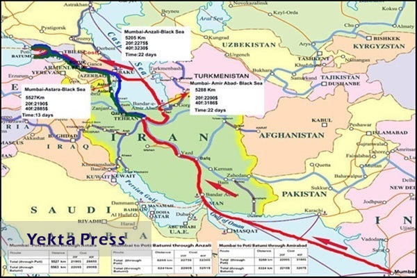 ایران پل ارتباط شمال و جنوب می‌شود